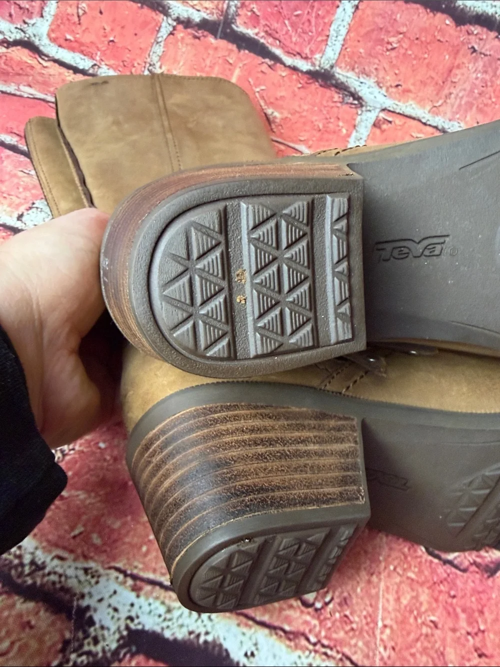 Teva De La Vina Tall Boots Women’s Size 7 Brown Leather Waterproof Riding Boots
